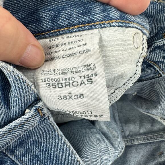 Blue Ridge Wrangler Clothing Company Distressed Denim Shorts 36 Retro Dad Shorts - Picture 5 of 8